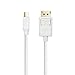 Cable Matters Short Mini DisplayPort to DisplayPort Cable in White - 3ft, MiniDP to DP Cable, 2K@60Hz Monitor Support