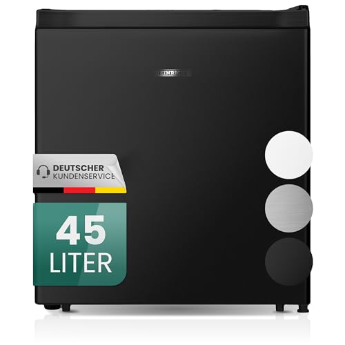 HEINRICHS Getränkekühlschrank 45L klein kompakt leise: 39db mit Kühlfach Mini-Bar; Tisch-Kühlschrank; Mini Kühlschrank mit separatem Kühlfach; geeigne