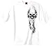 Hot Leathers mens Double Sided GMD1080 mens Ghost Skull Dual Side White Shirt, White, 3X-Large