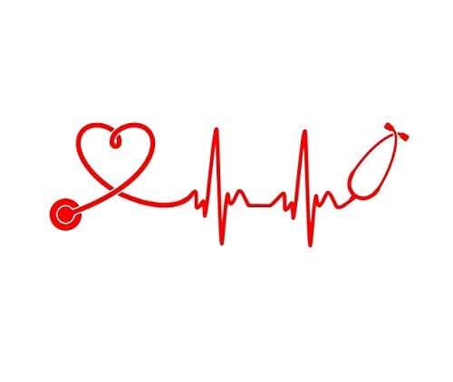 Amazon.com: Stethoscope Nurse EKG Heartbeat Vinyl Decal ...