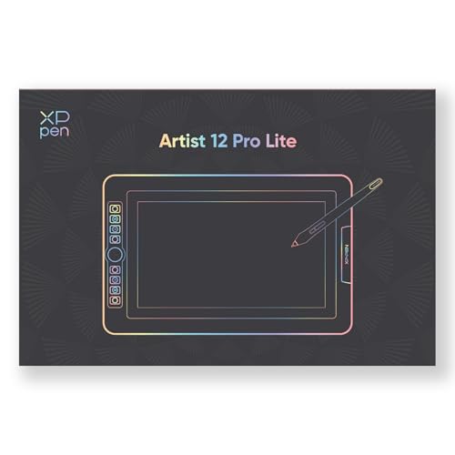 XPPen Artist 12 Pro Lite Graphic Tablet 11.6 Inch Screen 8192 Levels | Anti-Parallax Laminated Screen | 72% NTSC Colors | 8192 Level Stylus | Customizable Wheel | Compatible PC Mac Linux