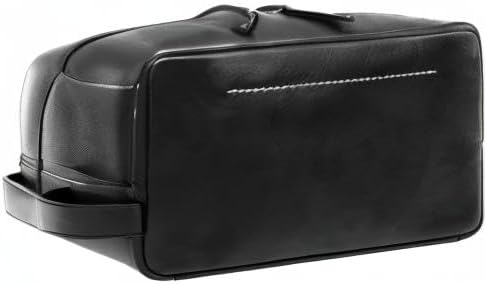 Westover - Kit de Higiene de Viagem em Pele Masculina, Cor Preta, Kit de Barbear de Tamanho Único, Pega Simples