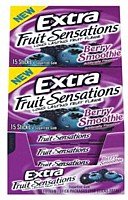 15 sticks Extra Fruit sensations berry smoothie sugar free gum (022000112149)