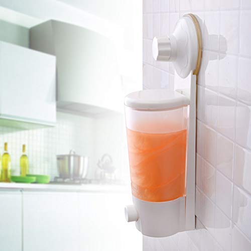 Envop Portable Single Suction Cup Liquid Soap Dispenser, Wall Mount Shampoo, soap, Shower Lotion