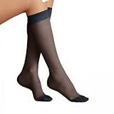 Women's Ultrasheer 15-20 mmHg Closed Toe Knee High Support Sock Size: Medium, Color: Classic Black