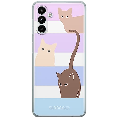 BABACO Funda para teléfono móvil de ERT Group para Samsung A13 5G/A04S Original y con Licencia Oficial diseño Cats 014 Perfectamente Adaptada a la Forma del teléfono móvil, Funda Hecha de TPU