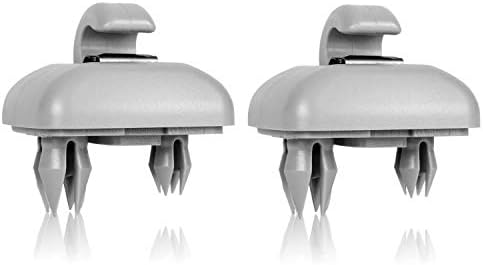WEICHUANG 2 Pack Interior Grey Sun Visor Hook Clip Bracket for 2013-2016 Audi A1 A3 A4 A5 Q3