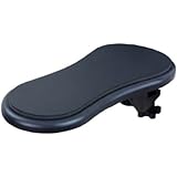 パソコン デスク用 アームレスト リストレスト 肘掛け (ブラック)