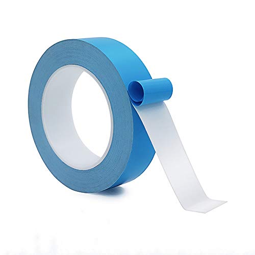 Thermal Adhesive Tape, 25Mx20mmx0.15mm High Performance Thermally Double Side Tapes Cooling Pad Apply to LED Strips, 3D Printer,BCP,CPU,GPU,Laptop Heatsink,and Have Heat Conduction, Insulation,