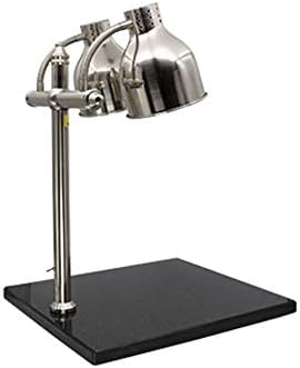 Food Heat Lamp, Commercial Stainless Steel Adjustable with Plating Base and Lampshade Single Head Insulation Lamp， for Restaurant Kitchen Buffet