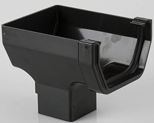 BR556B Brett Martin Stopend Outlet for 114mm Squarestyle Gutter Black