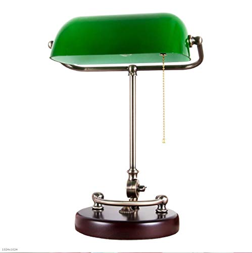 Nachttischlampe Klassische Bank Tischlampe Antike Amerikanische