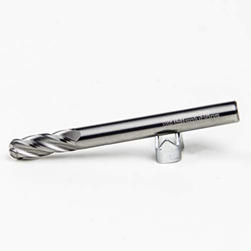 1/4" 4 Flutes Ball End Solid Carbide Endmill, Cutting Diameter: 1/4", Cutting Length: 3/4", Over All Lenght: 2-1/2"