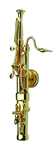 Bassoon Miniature Replica Gold Brass Tone 1.5 x 3 Resin Refrigerator Magnet