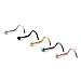 Ruifan 18G(1.0MM) 316L Surgical Steel Curved Nose Stud Ring Twister Screws with 2MM Ball Piercing Jewelry