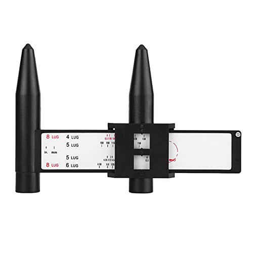 Wheel Gauge Tool PCD Ruler 4 5 6 8 Lug Pattern Sliding Measuring Gauge for Accurate Wheel and Stud Sizing in Inch and