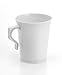 8 oz Plastic Coffee Cups Teacup Unbreakable White Coffee Mugs Shatterproof Reusable Coffee Cup Disposable Plastic Coffee Mugs Cappuccino Cups Plastic Mugs Espresso Cups White Tea Cups 40 Ct