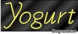 "Yogart" Neon Sign : 146, Background Material=Clear Plexiglass
