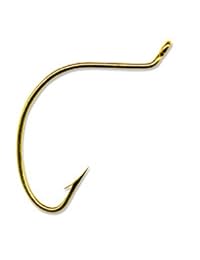 Gancho clásico de Mustad invertido, volteado, invertido, ancho, hueco, punto hueco (paquete de 100)