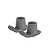 Top Glides DuraSki Extra Durable Walker Glide Skis for 1 1/8 Inch Tubes (Gray)