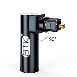 Optical Audio Adapter, EMK [2-PCS] 90 Degree Fiber