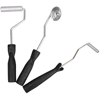 Fiberglass Roller Tools Kit, 3Pcs Bubble Paddle Tool Fiberglass Resin Laminating Roller Set for Tub Shower Bathtub Boat Repair