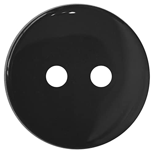 50 pcs Black Buttons Smooth Round Finish - 18mm Ideal for Sewing, Crafting, DIY Cards and Ornaments etc