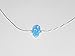 Blue Opal Hamsa Necklace POWDER BLUE + 925 BOX Silver Chain