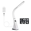 LED Desk Lamp with Smart Features(Clock,Alarm,Date,Temperature),Study Lamp for Reading,Desk Light for Table ,Desk Lamp…