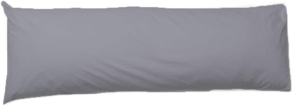 British Home Bedding Bolster Pillow Case Long Body Orthopaedic Support Maternity Pregnancy Pillow Case (Super King 6ft 19" X 72", Grey)