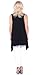 Popana Women's Sleeveless Drape Cardigan Vest - Casual Long Maxi Duster Jacket - Made In USA X-Large Black