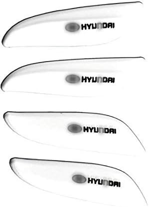 OnWheel Car Door Guard Edge Scratch Protector for Hyundai 4 pcs in PVC Rubber White Color