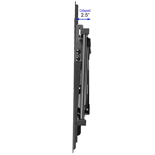 Cheetah Dual Articulating Arm TV Wall Mount Bracket for 32-65" TVs (Many up to 75" or More) up to VESA 600 & 165lbs, Includes Twisted Veins 10' HDMI Cable & a 6" 3-Axis Magnetic Bubble Level