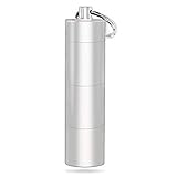 SHD Pocket Pill Container Waterproof Pill Case 3 Compartments Silver Aluminum Alloy Medicine Box for Travel Hiking Camping