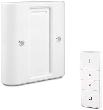 Light Wall Switch Cover for Philips Hue Dimmer Switch, Homegoo Dimmable Via Smart Wireless Device or Dimmer Switch for UK/EU Standard Switch Adapter Converter Cover Plate