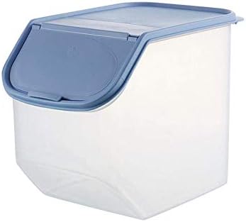 eujiancai Large Storage Dry Food Container, Plastic Cereal Pet Dog Cat Dispenser Storage Box Kitchen Cupboard Organisers (Blue)