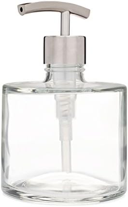 Rail19 Seaside Spa Soap Dispenser w/Metal Soap Pump for The Kitchen and Bathroom Great for Lotions and Liquid Hand Soaps (Stainless Modern)