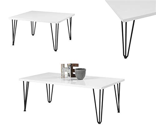 Couchtisch Weiss Mit Metallgestell