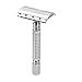 Men'S Traditional Double-Edge Blade Safety Razor Hair Beard Silver Manual Shaver