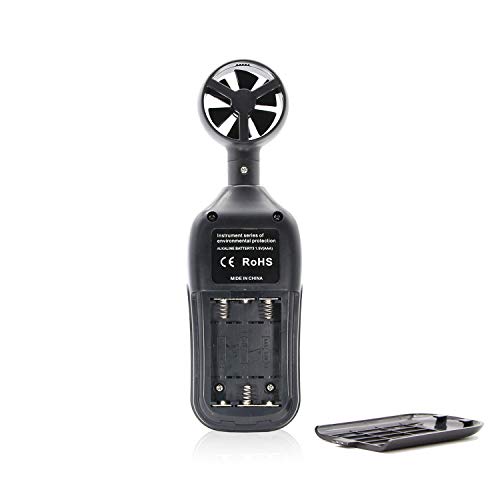 Handheld Digital Anemometer Wind Speed Meter for Measuring Wind Speed, Temperature with Back Light and Max/Min for Windsurfing Kite Flying Sailing Surfing Fishing