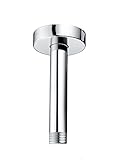 Purelux Ceiling Mount Shower Arm 6 Inches Water Outlet PJ0611 Made of Stainless Steel Straight Shower Arm with Gasket Flange, Chrome Finish