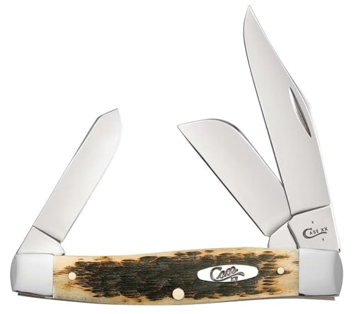 Case Amber Jigged Bone Large Stockman Knife