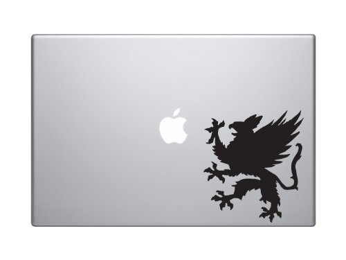Mythical Creature - Gryphon Griffin #1 Medieval Heraldry - 5" Black Vinyl Decal Sticker Car Macbook Laptop