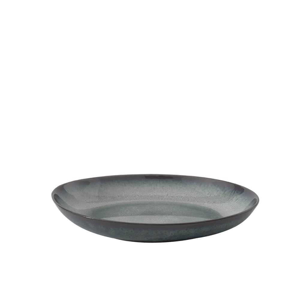 Like. by Villeroy and Boch – Lave Gris Shallow Bowl, 28 x 27 x 4.3 cm, Beautiful Bowl Made from Stoneware for Side Dishes and Larger Meals, Dishwasher and Microwave-Safe