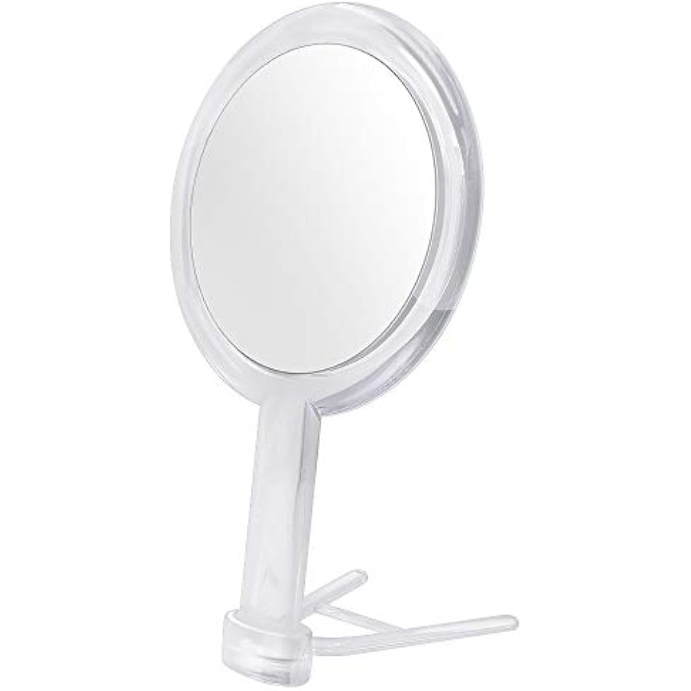 Double Sided 1x 7x Magnification Hand Held Makeup Mirror With Stand