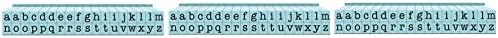 Contact USA Small 36-Piece American Typewriter Pegz Connectable Lowerase Alphabet Stamp Set Pool Blue (Тhree Pаck, Pool Blue)