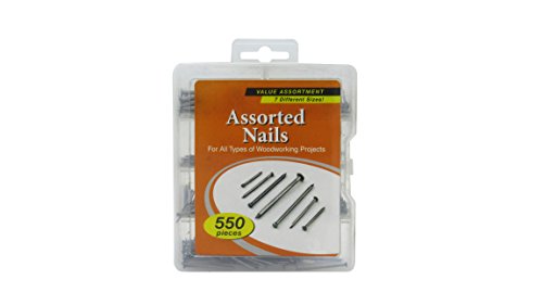 Multi Purpose Assorted Nail Kit, 550 Heavy Duty Durable Nails in an Organized Box, 11 Different Sizes - Thumbnail 2