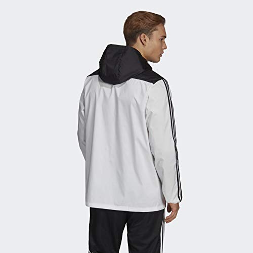 adidas Men's Tiro Windbreaker, White/Black, Small
