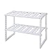 2 Tiers Stainless Steel Multi-functional Kitchen Under Sink Rack Classic Korean-style Organizer Rack, White