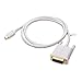 Cable Matters Mini DisplayPort to DVI Cable (Mini DP to DVI Cable) in White 3 Feet - Thunderbolt and Thunderbolt 2 Port Compatible